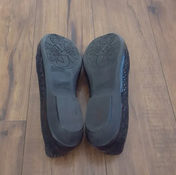 Dansko - Black Shimmer Polkadot Clogs