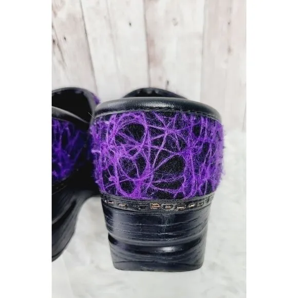 Dansko Clogs Purple Swirl, Purple Wave, Size EU36, Felted Wool Clog