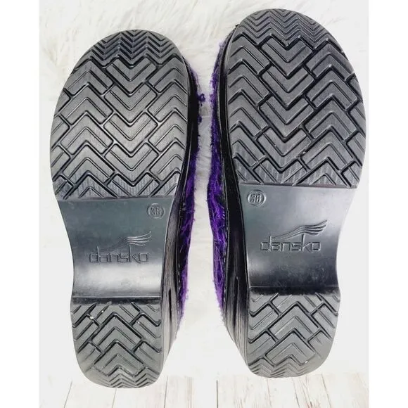 Dansko Clogs Purple Swirl, Purple Wave, Size EU36, Felted Wool Clog