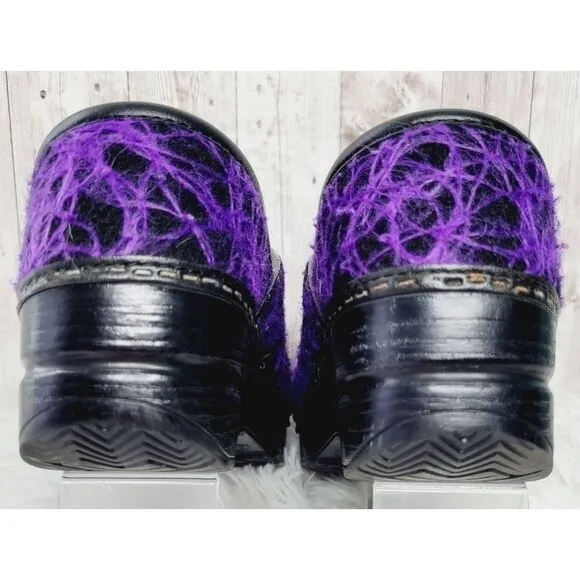 Dansko Clogs Purple Swirl, Purple Wave, Size EU36, Felted Wool Clog