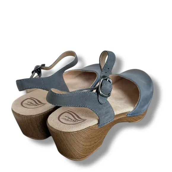 DANSKO -  Clogs SAM Denim Burnished Nubuck Mary Jane SZ 39