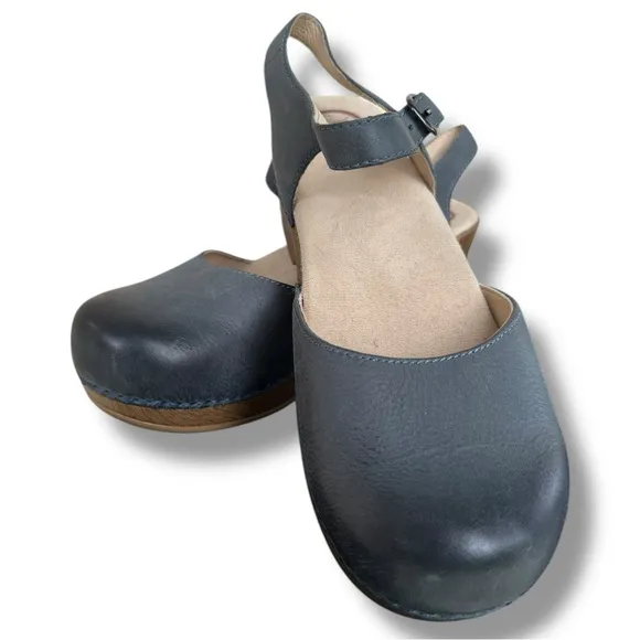 DANSKO -  Clogs SAM Denim Burnished Nubuck Mary Jane SZ 39