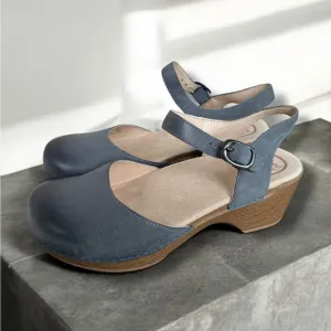 DANSKO -  Clogs SAM Denim Burnished Nubuck Mary Jane SZ 39