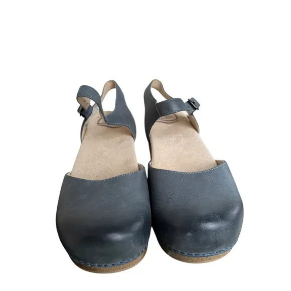 DANSKO -  Clogs SAM Denim Burnished Nubuck Mary Jane SZ 39