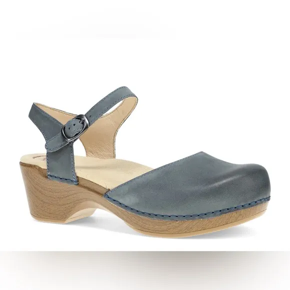 DANSKO -  Clogs SAM Denim Burnished Nubuck Mary Jane SZ 39