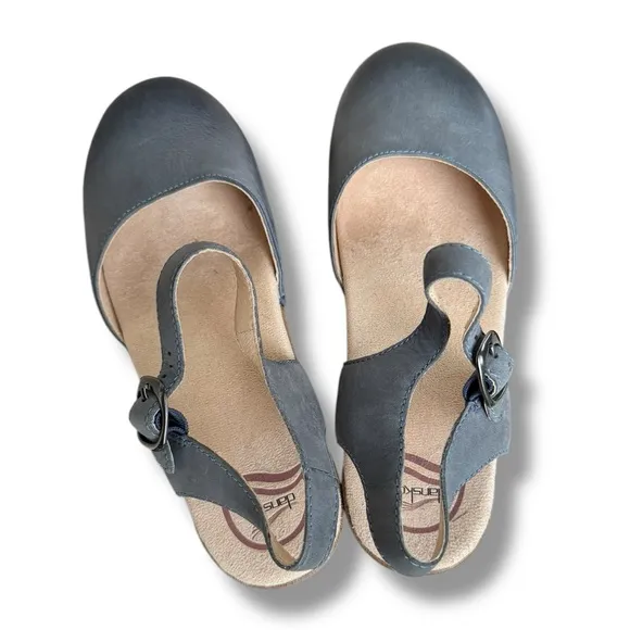 DANSKO -  Clogs SAM Denim Burnished Nubuck Mary Jane SZ 39