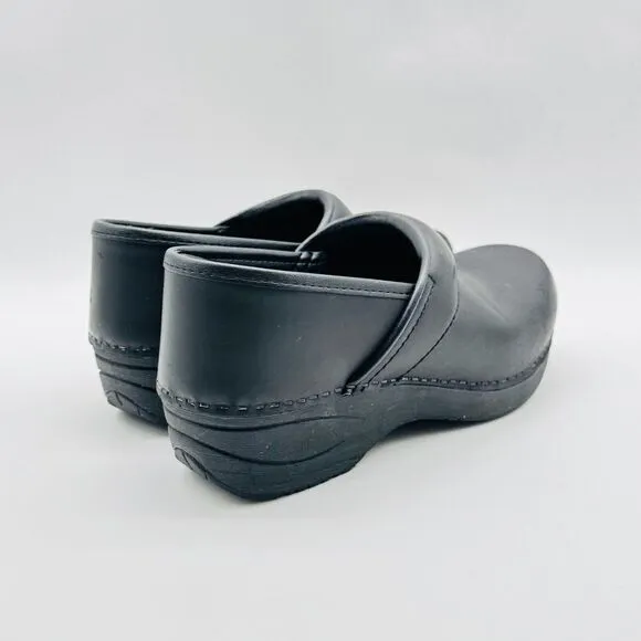 Dansko Clogs Womens 36 US 5.5 6 Black Leather XP 2.0 Work Stability Comfort Shoe