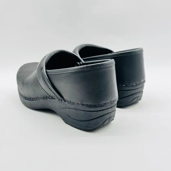 Dansko Clogs Womens 36 US 5.5 6 Black Leather XP 2.0 Work Stability Comfort Shoe