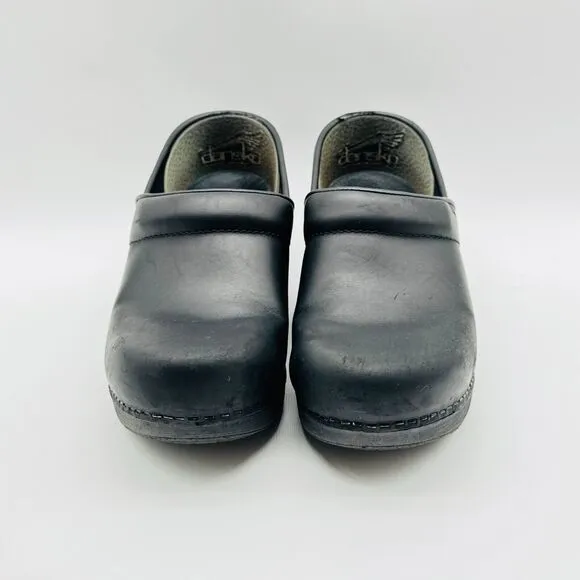 Dansko Clogs Womens 36 US 5.5 6 Black Leather XP 2.0 Work Stability Comfort Shoe
