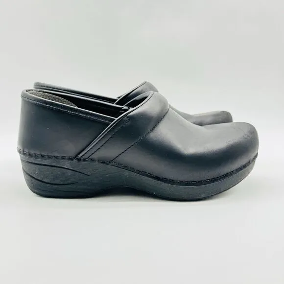 Dansko Clogs Womens 36 US 5.5 6 Black Leather XP 2.0 Work Stability Comfort Shoe