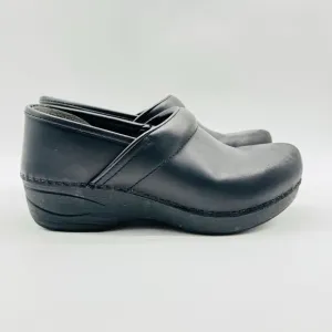 Dansko Clogs Womens 36 US 5.5 6 Black Leather XP 2.0 Work Stability Comfort Shoe