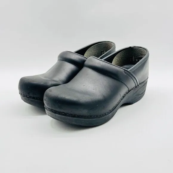 Dansko Clogs Womens 36 US 5.5 6 Black Leather XP 2.0 Work Stability Comfort Shoe