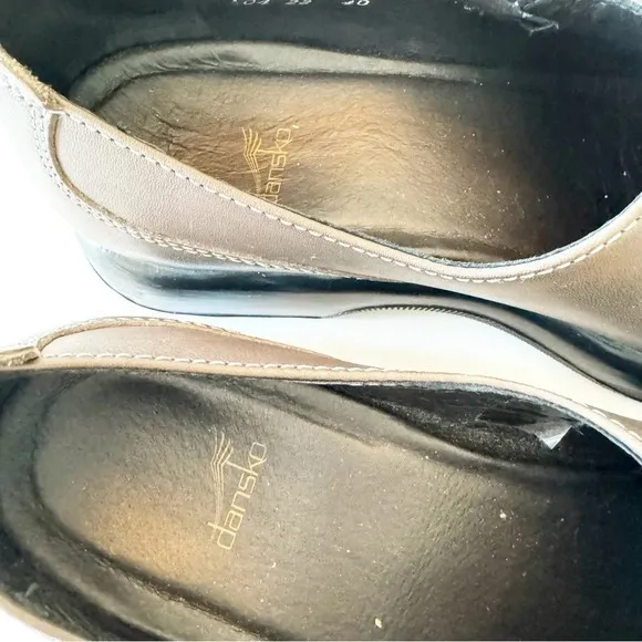 Dansko Leather Clogs Chonky Dark Gray Size 40 EU Women’s Morocco Loafers‎ Shoes
