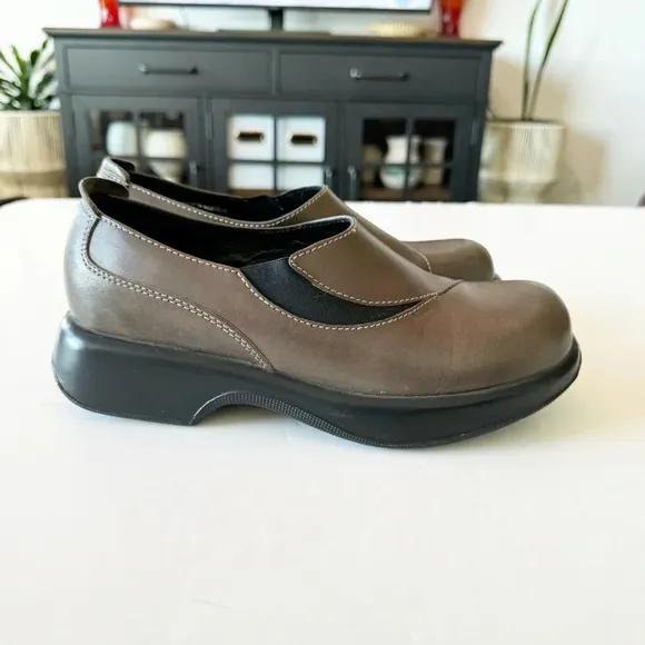 Dansko Leather Clogs Chonky Dark Gray Size 40 EU Women’s Morocco Loafers‎ Shoes