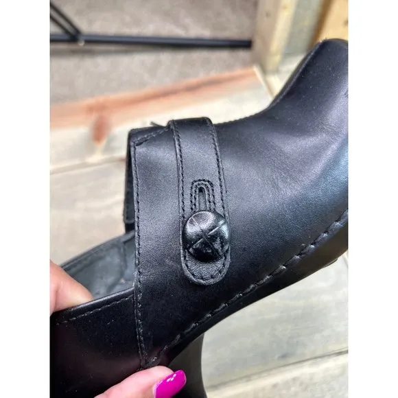 Dansko Leather Clogs Women's Shoe Size 37 Black 6.5 - 7