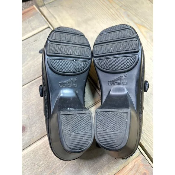 Dansko Leather Clogs Women's Shoe Size 37 Black 6.5 - 7