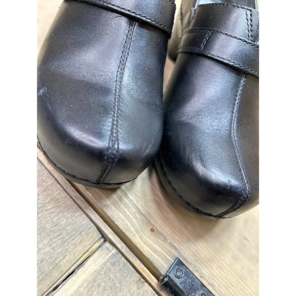 Dansko Leather Clogs Women's Shoe Size 37 Black 6.5 - 7