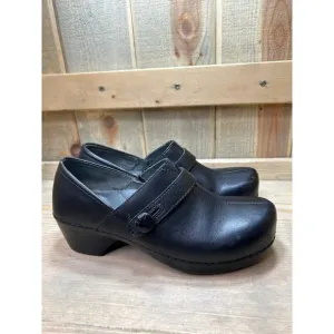 Dansko Leather Clogs Women's Shoe Size 37 Black 6.5 - 7