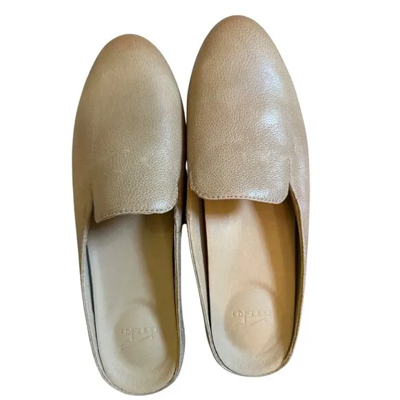 Dansko Lexie Mule Shoes Leather Slip-On Womens Size 9  Beige Old Money Preppy