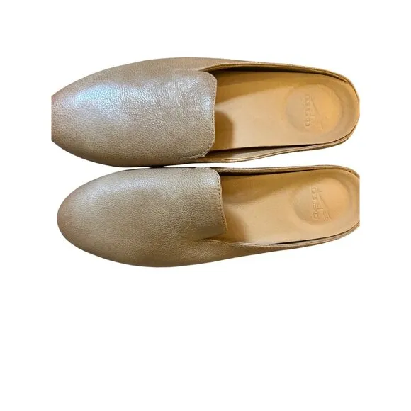 Dansko Lexie Mule Shoes Leather Slip-On Womens Size 9  Beige Old Money Preppy
