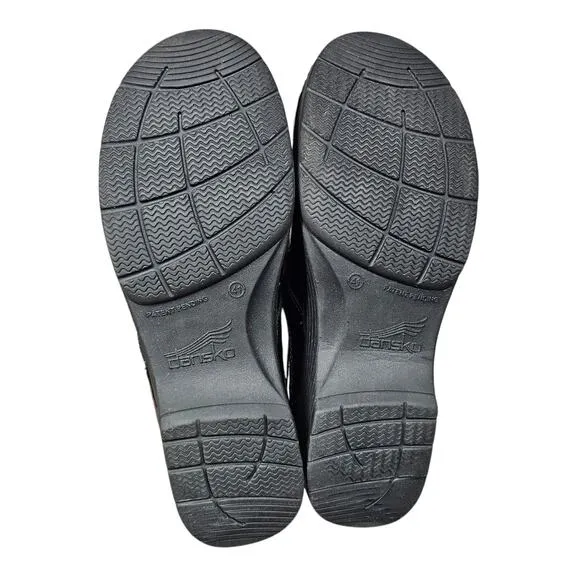 Dansko LT PRO Tooled Black Floral Professional Clog Leather EU 41 | US 10.5-11