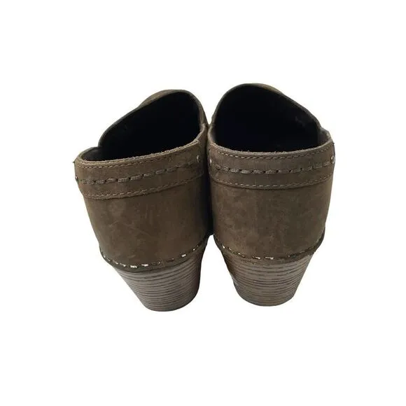 Dansko Mavis studded leather clogs Sz 37 brown