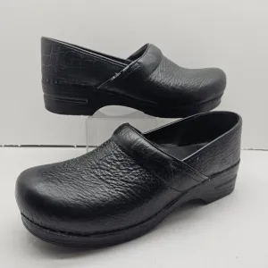 Dansko Men's 11.5-12 45 Pro Professional Black Leather Clogs Shoes Work