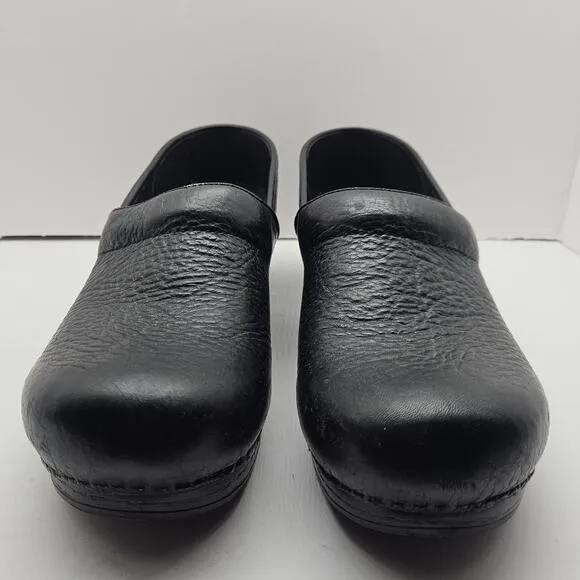 Dansko Men's 11.5-12 45 Pro Professional Black Leather Clogs Shoes Work