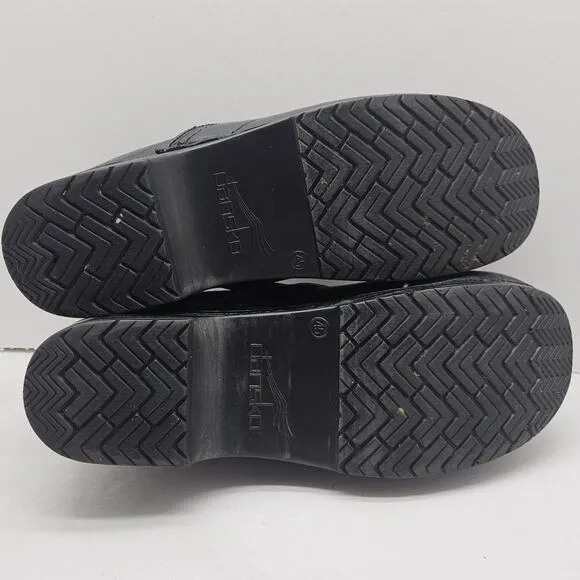 Dansko Men's 11.5-12 45 Pro Professional Black Leather Clogs Shoes Work