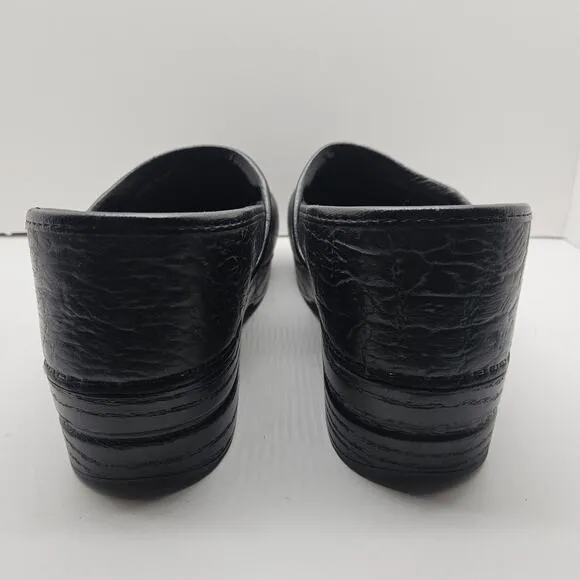 Dansko Men's 11.5-12 45 Pro Professional Black Leather Clogs Shoes Work