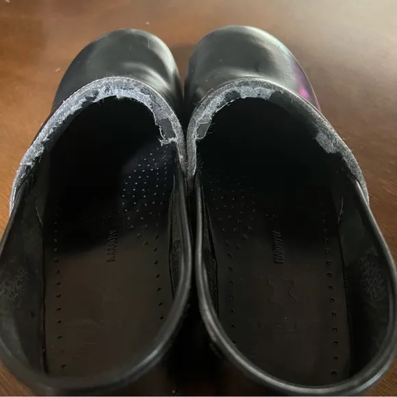 Dansko Men’s Professional Solid Black Clogs Narrow Size EU 41/US 8