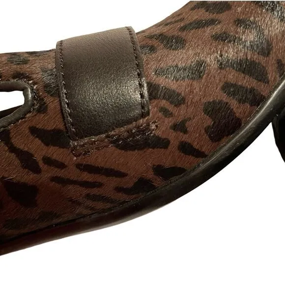 Dansko Olena Cheetah Print Calf Fur Flat Shoes Size 38 US Size 7.5 - 8