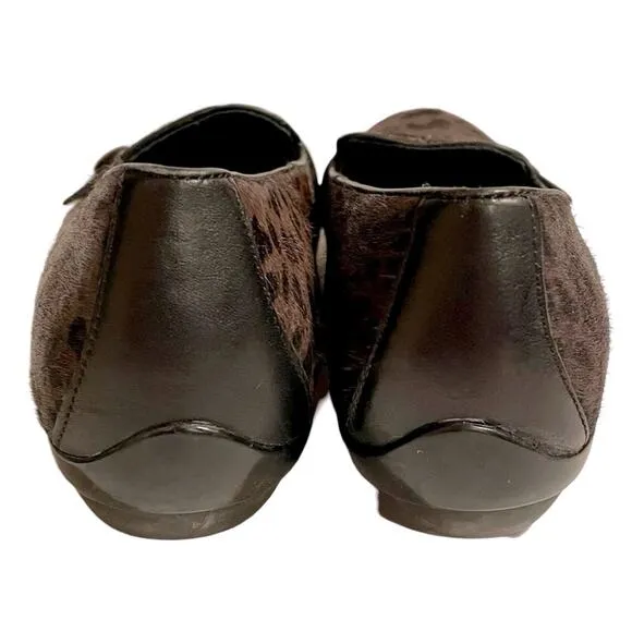 Dansko Olena Cheetah Print Calf Fur Flat Shoes Size 38 US Size 7.5 - 8