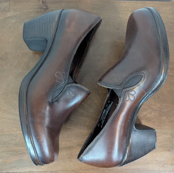 Dansko Preppy Academia Floral Coastal Cowgirl Brown Pumps Clogs Heels 40