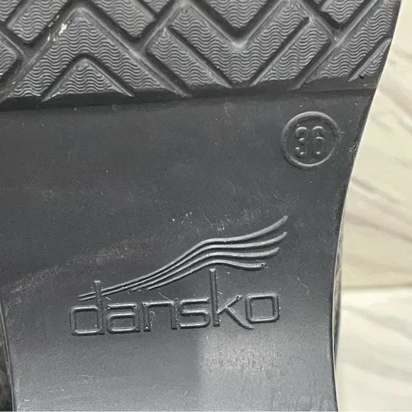 Dansko Professional Black Antique Tooled Leather Upper Nursing Clog Sizes 36