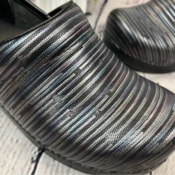 Dansko Professional Clogs Multi Twine Rainbow Metallic Stripe Sz EU 37