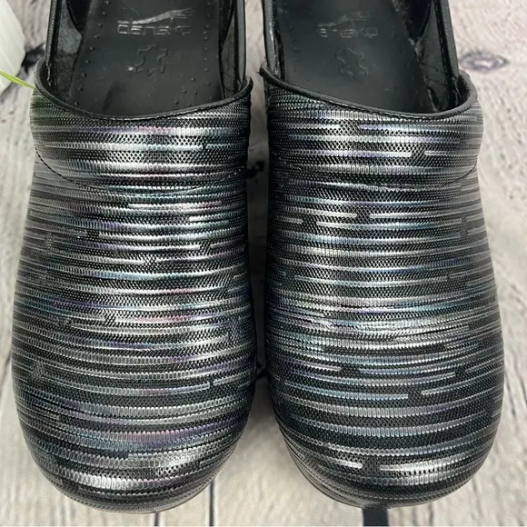Dansko Professional Clogs Multi Twine Rainbow Metallic Stripe Sz EU 37