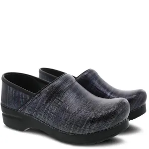 Dansko Professional Leather Black Linen Clogs