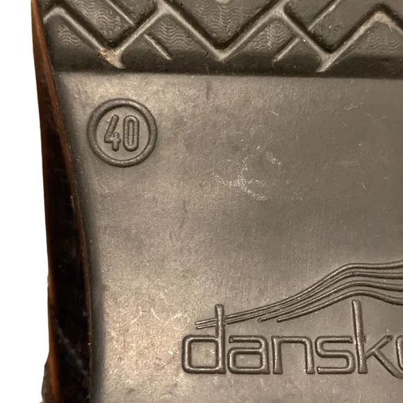 Dansko Professional Leather Black Linen Clogs