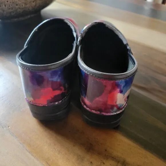 Dansko Professional Multicolor Abstract Clogs Size 38