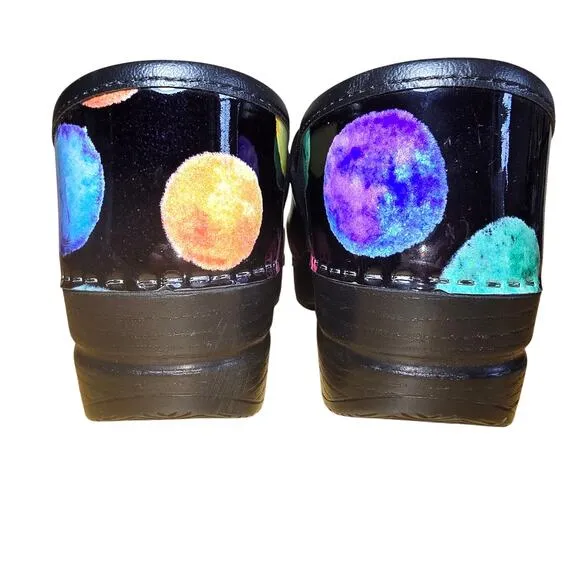 Dansko Professional Planet Patent Leather Nursing Medical Clogs EU 37 US 6.5-7