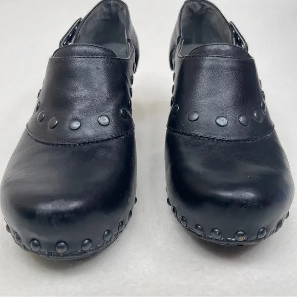 Dansko Ryder Studded Leather Heels Black Size 40