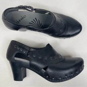 Dansko Ryder Studded Leather Heels Black Size 40