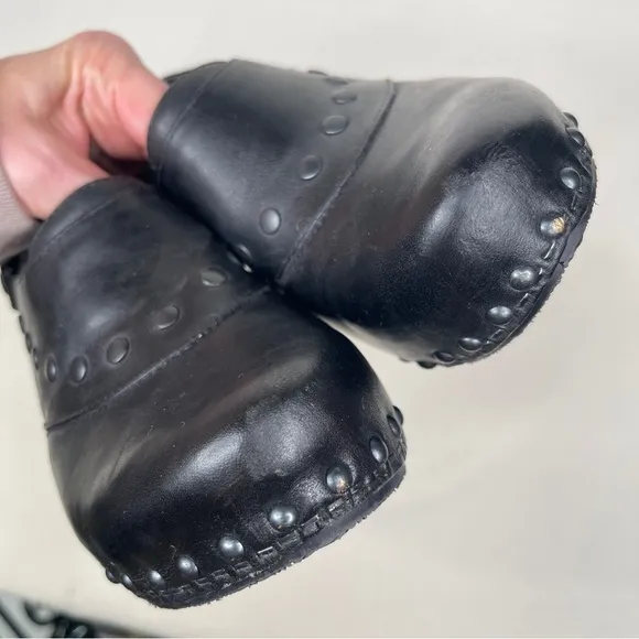 Dansko Ryder Studded Leather Heels Black Size 40