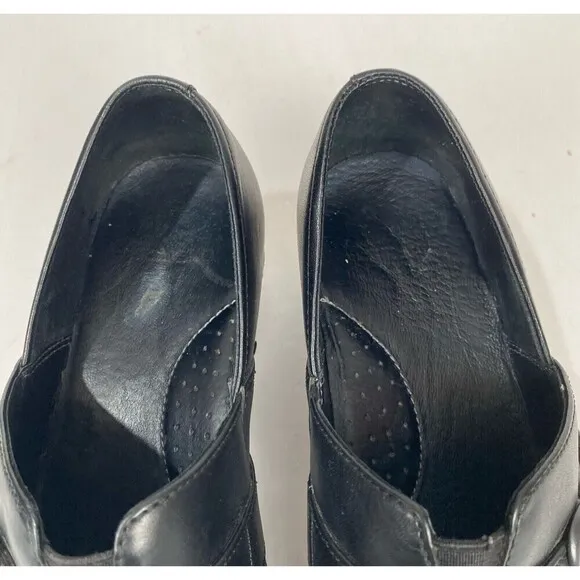DANSKO Tamera black Leather Buckle Clogs Slip On Work Shoes Size EU 40/ US 9.5