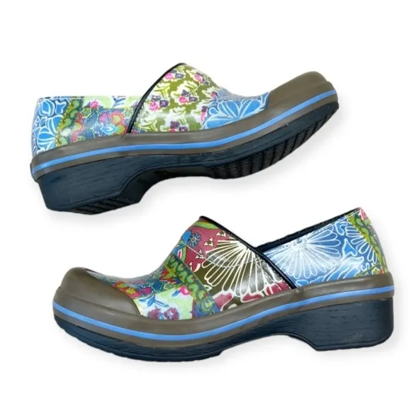 Dansko Vegan Volley Clog Floral Patchwork 36