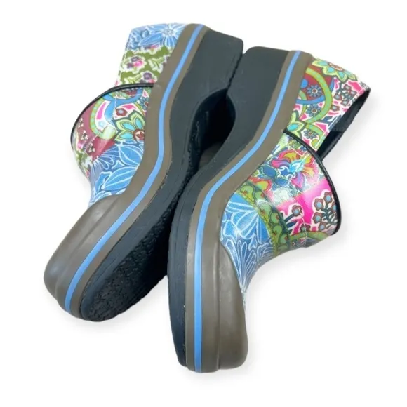 Dansko Vegan Volley Clog Floral Patchwork 36