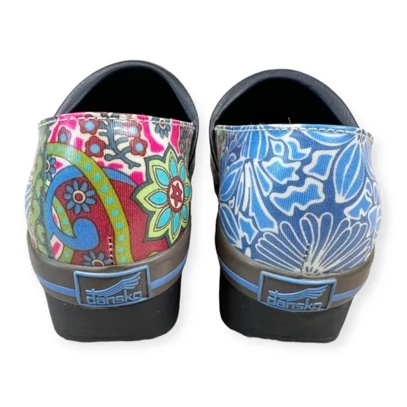 Dansko Vegan Volley Clog Floral Patchwork 36
