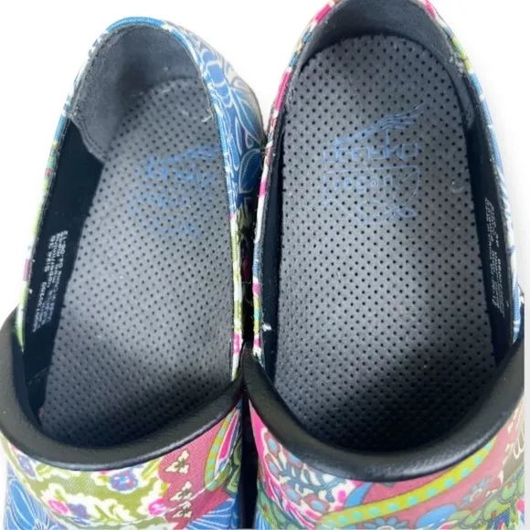 Dansko Vegan Volley Clog Floral Patchwork 36