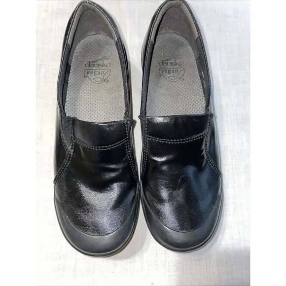 Dansko Vegan Women’s Nursing Shoes Sz 38 U.S. 7 M Black Fabric Coating Hospital